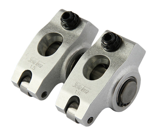 Yella Terra YT6341 Platinum Roller Rocker Set 1.6 X 1.5 Ratio 7/16" Mount Twin Shaft Adjustable S/B Chev W/ Allpro Bowtie Brodix Track 1 Dart Ii Iron Eagl