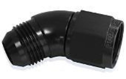Aeroflow AF542-06BLK 45 Deg Female - Male -6AN Black Full Flow
