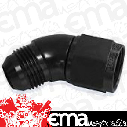 Aeroflow Performance Products AF542-08BLK 45 Deg Female - Male -8AN Black Full Flow
