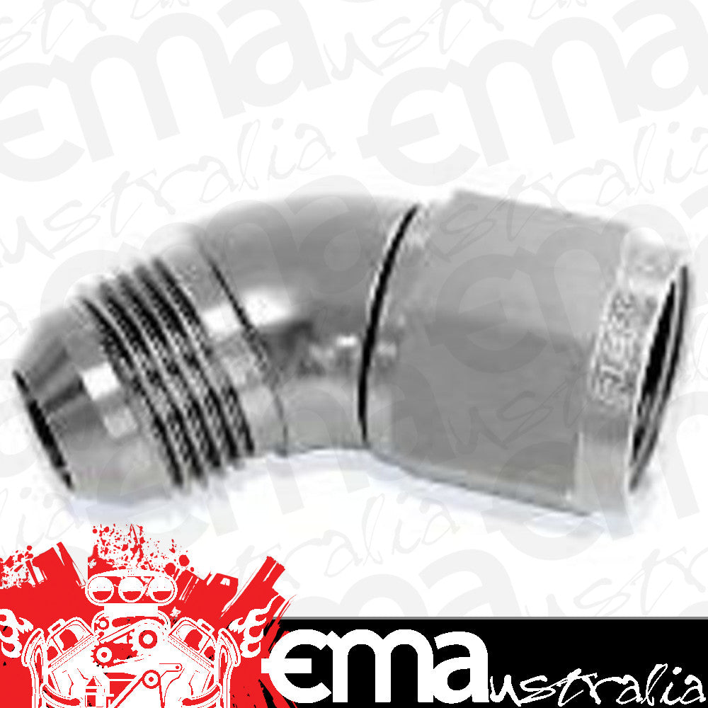 Aeroflow AF542-20S 45 Deg Female - Male -20AN Silver Full Flow