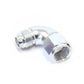 Aeroflow AF543-04S 90 Deg Female - Male -4AN Silver Full Flow