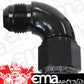 Aeroflow AF543-06BLK 90 Deg Female - Male -6AN Black Full Flow