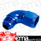 Aeroflow AF543-08 90 Deg Female - Male -8AN Blue Full Flow