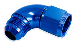 Aeroflow AF543-08 90 Deg Female - Male -8AN Blue Full Flow