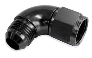 Aeroflow AF543-10BLK 90 Deg Female - Male -10AN Black Full Flow