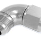 Aeroflow AF543-10S 90 Deg Female - Male -10AN Silver Full Flow
