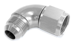 Aeroflow AF543-10S 90 Deg Female - Male -10AN Silver Full Flow
