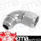 Aeroflow AF543-10S 90 Deg Female - Male -10AN Silver Full Flow