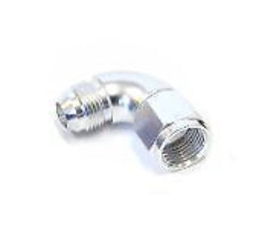 Aeroflow AF543-20S 90 Deg Female - Male -20AN Silver Full Flow