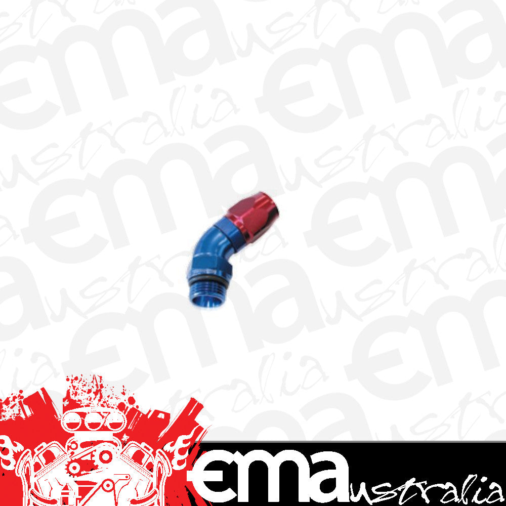 Aeroflow AF544-06-04 Male Hose End -4ORB to -6 Hosefull Flow Billet 45 Deg