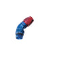 Aeroflow 100 & 450 series braided hose Male End -6ORB to -6 Hosefull Flow Billet 45 Deg Aeroflow Performance Products AF544-06-06
