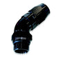 Aeroflow AF544-08-08BLK Male Hose End -8ORB to -8 Hosefull Flow Billet 45 Deg