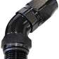 Aeroflow AF544-12-10BLK Male Hose End -10ORB to 12 Hosefull Flow Billet 45 Deg