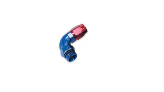 Aeroflow 100 & 450 series braided hose Male End -6ORB to -8 Hosefull Flow Billet 90 Deg Blue Aeroflow Performance Products AF549-08-06