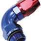 Aeroflow AF549-12-12 Male Hose End -12ORB To-12 Hosefull Flow Billet 90 Deg Blue