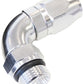 Aeroflow AF549-12-12S Male Hose End -12ORB To-12 Hosefull Flow Billet 90 Deg Silver