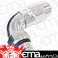 Aeroflow AF549-12-12S Male Hose End -12ORB To-12 Hosefull Flow Billet 90 Deg Silver