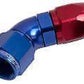 Aeroflow 100 & 450 series braided hose Alloy 45 Deg End -4AN Blue Cutter Style Full Flow Aeroflow Performance Products AF552-04
