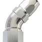 Aeroflow Performance Products AF552-06-08S Stepped 45 Deg Hoseend -6 Hoseto -8AN Reducer Hose End Silve