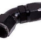 Aeroflow 100 & 450 series braided hose Alloy 45 Deg End -8AN Black Cutter Style Full Flow Aeroflow Performance Products AF552-08BLK