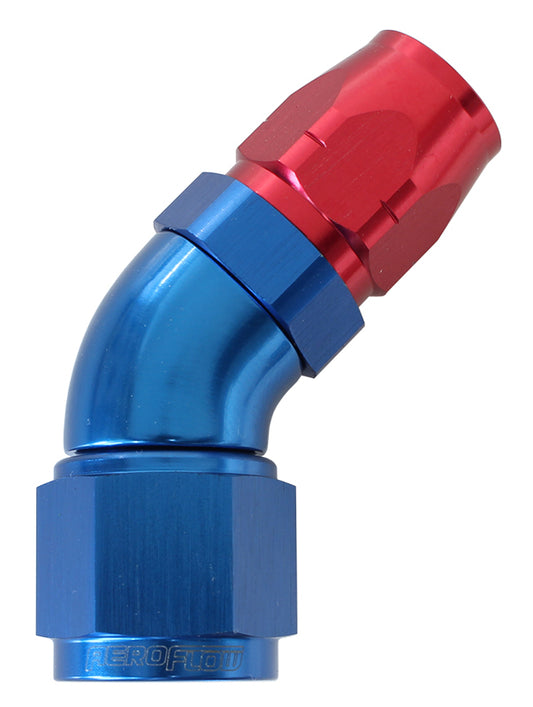 Aeroflow AF552-12-10 Stepped 45 Deg Hoseend -12 Hosto -10AN Expander Hose End Blu