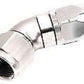 Aeroflow 100 & 450 series braided hose Alloy 45 Deg End -12AN Silver Cutter Style Full Flow Aeroflow Performance Products AF552-12S