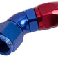Aeroflow AF552-16 Alloy 45 Deg Hose End -16AN Blue Cutter Style Full Flow