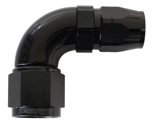 Aeroflow AF553-08-10BLK Stepped 90 Deg Hoseend -8 Hoseto -10AN Reducer Hose End Blac