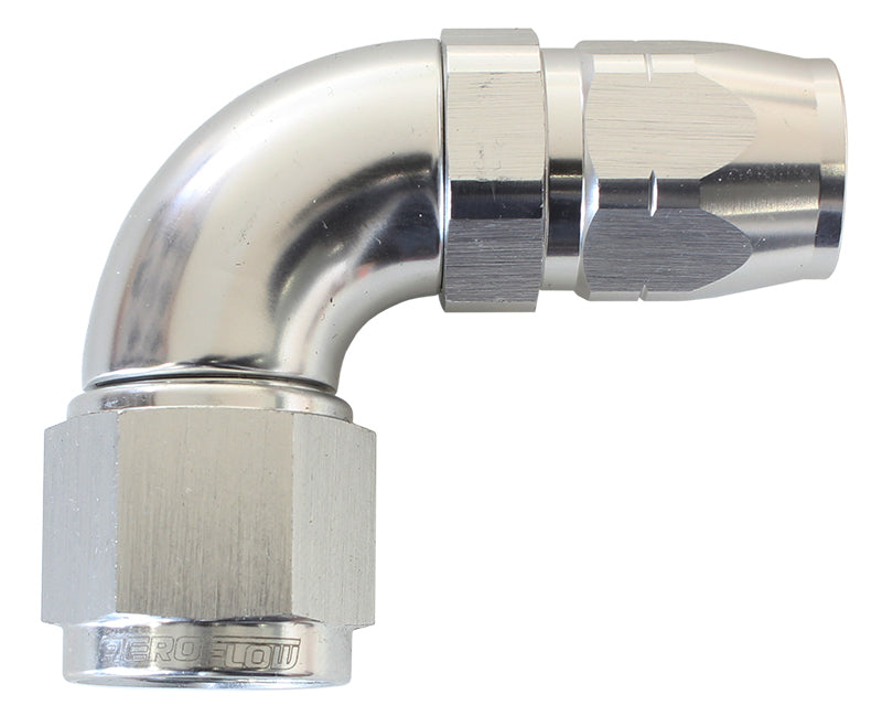 Aeroflow AF553-12-10S Stepped 90 Deg Hoseend -12 Hosto -10AN Expander Hose End Sil