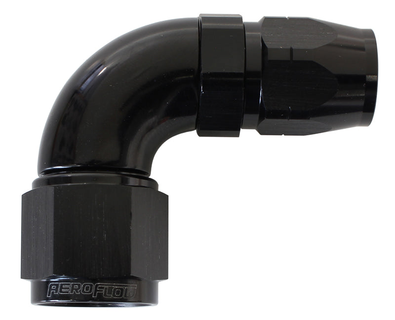 Aeroflow AF553-16-12BLK Stepped 90 Deg Female -12 Hoseto -16AN Expander Hose End Bla