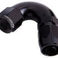 Aeroflow 100 & 450 series braided hose Alloy 120 Deg End -4AN Black Cutter Style Full Flow Aeroflow Performance Products AF554-04BLK