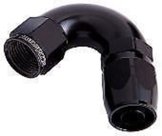 Aeroflow 100 & 450 series braided hose Alloy 120 Deg End -4AN Black Cutter Style Full Flow Aeroflow Performance Products AF554-04BLK