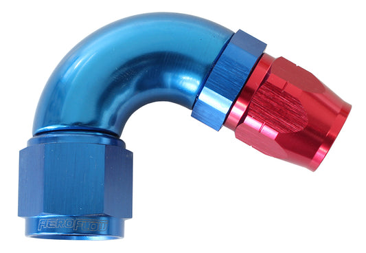 Aeroflow AF554-06-08 Stepped 120 Deg Hoseend -6 Hosto -8AN Reducer Hose End Blue