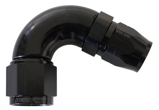 Aeroflow AF554-08-10BLK Stepped 120 Deg Hoseend -8 Hosto -10AN Reducer Hose End Blac