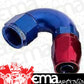 Aeroflow AF554-08 Alloy 120 Deg Hose End -8AN Blue Cutter Style Full Flow