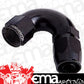Aeroflow 100 & 450 series braided hose Alloy 120 Deg End -8AN Black Cutter Style Full Flow Aeroflow Performance Products AF554-08BLK
