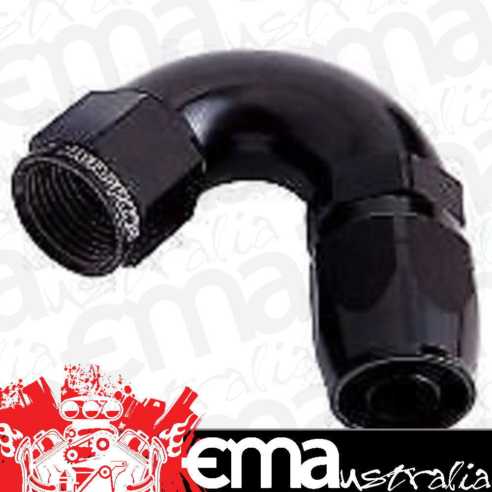 Aeroflow 100 & 450 series braided hose Alloy 120 Deg End -8AN Black Cutter Style Full Flow Aeroflow Performance Products AF554-08BLK