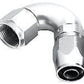 Aeroflow 100 & 450 series braided hose Alloy 120 Deg End -8AN Silver Cutter Style Full Flow Aeroflow Performance Products AF554-08S