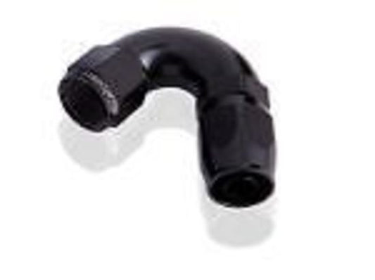 Aeroflow Performance Products AF554-10BLK Alloy 120 Deg Hose End -10AN Black Cutter Style Full Flow