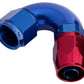Aeroflow AF554-12 Alloy 120 Deg Hose End -12AN Blue Cutter Style Full Flow
