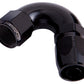 Aeroflow AF554-12BLK Alloy 120 Deg Hose End -12AN Black Cutter Style Full Flow