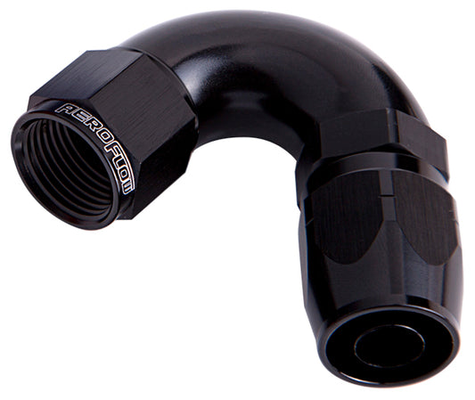 Aeroflow Performance Products AF554-12BLK Alloy 120 Deg Hose End -12AN Black Cutter Style Full Flow