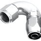 Aeroflow AF554-12S Alloy 120 Deg Hose End -12AN Silver Cutter Style Full Flow