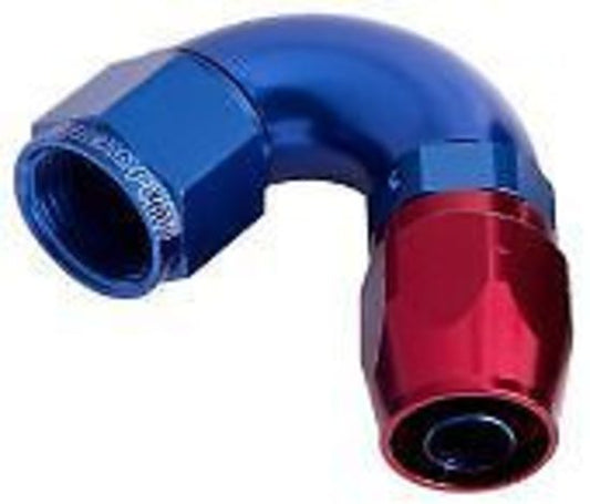 Aeroflow AF554-16 Alloy 120 Deg Hose End -16AN Blue Cutter Style Full Flow