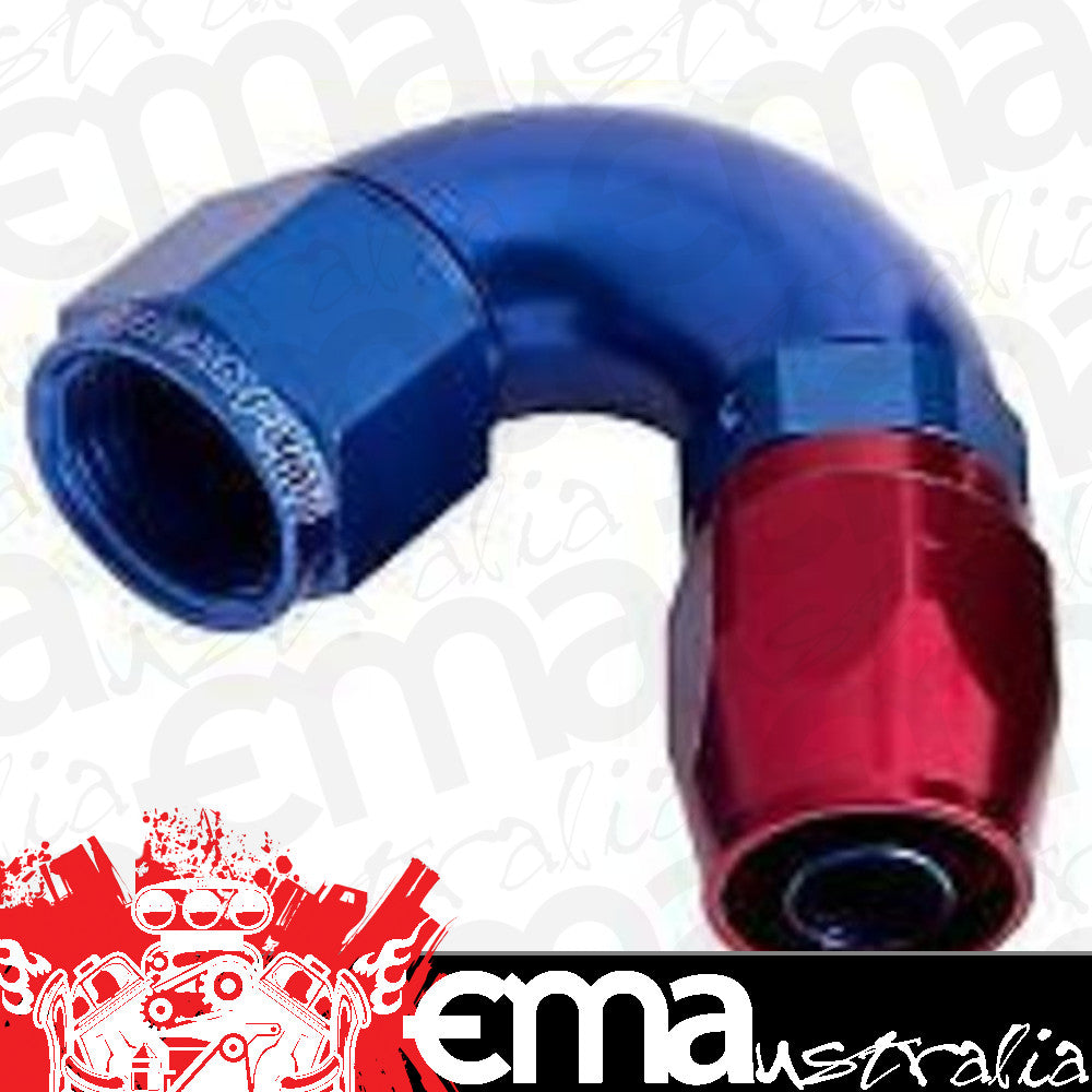 Aeroflow AF554-16 Alloy 120 Deg Hose End -16AN Blue Cutter Style Full Flow