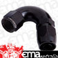 Aeroflow 100 & 450 series braided hose Alloy 120 Deg End -16AN Black Cutter Style Full Flow Aeroflow Performance Products AF554-16BLK