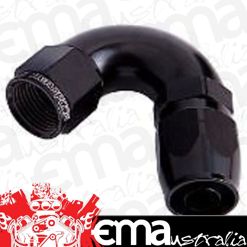 Aeroflow 100 & 450 series braided hose Alloy 120 Deg End -16AN Black Cutter Style Full Flow Aeroflow Performance Products AF554-16BLK