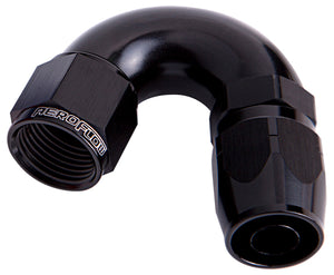 Aeroflow AF555-04BLK Alloy 150 Deg Hose End -4AN Black Cutter Style Full Flow