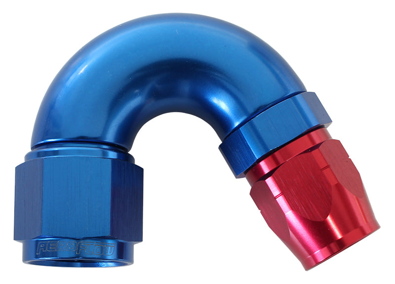 Aeroflow AF555-06-08 Stepped 150 Deg Hoseend -6 Hosto -8AN Reducer Hose End Blue