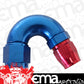 Aeroflow AF555-06-08 Stepped 150 Deg Hoseend -6 Hosto -8AN Reducer Hose End Blue